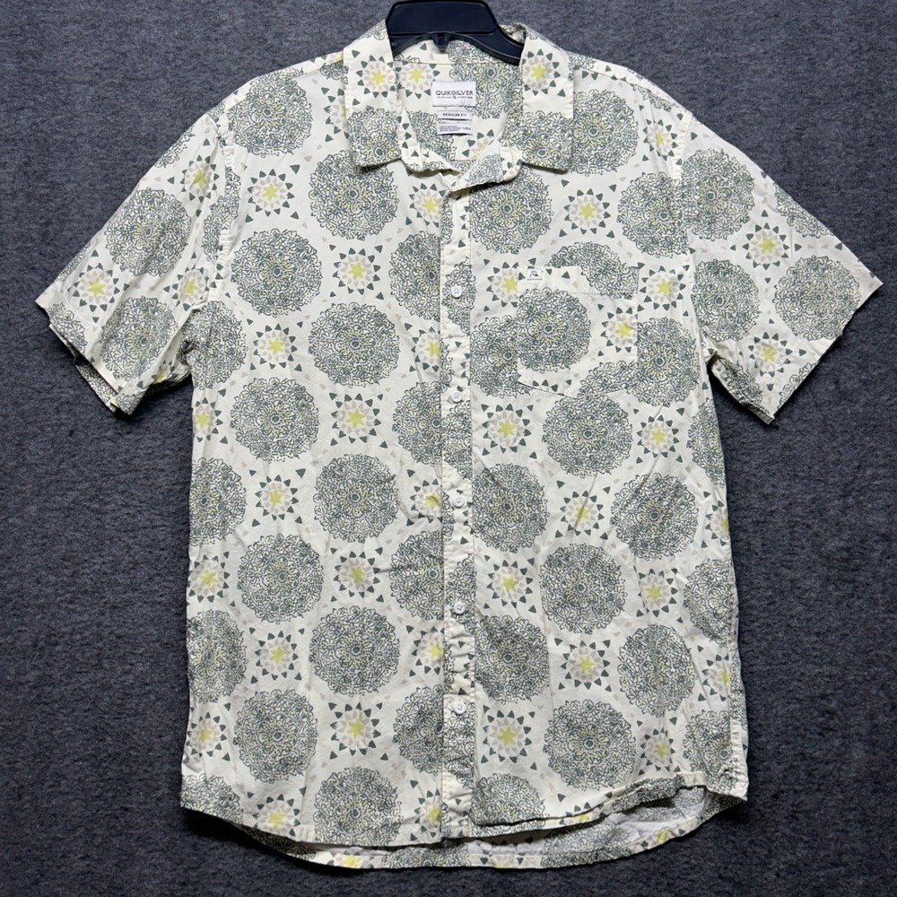 Quiksilver Tripping Since 1969 Shirt Men's Large L‎ Regular Fit Patterned